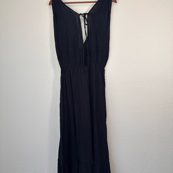 Nordstrom Ruched Plunge Maxi Cover-Up Dress Women's Large - Picture 8 of 9